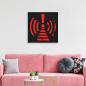 Retro Keep Back Energy Warning Symbol Leinwanddruck (Insitu (Wohnzimmer))