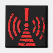 Retro Keep Back Energy Warning Symbol Magnet (Vorne)