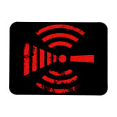 Retro Keep Back Energy Warning Symbol Magnet (Horizontal)