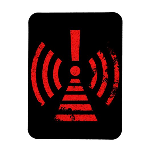 Retro Keep Back Energy Warning Symbol Magnet (Vertikal)
