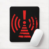Retro Keep Back Energy Warning Symbol Mousepad (Mit Mouse)