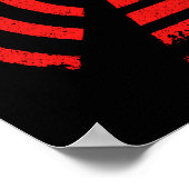 Retro Keep Back Energy Warning Symbol Poster (Ecke)