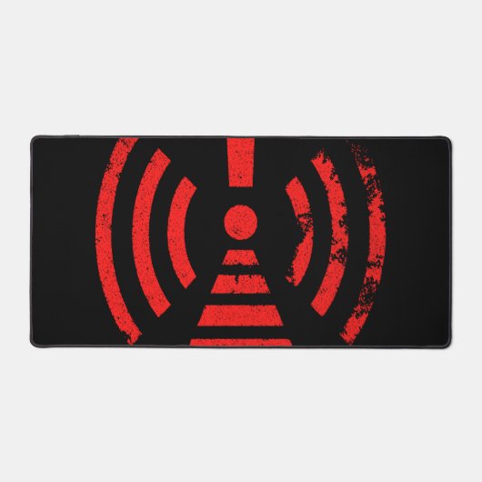 Retro Keep Back Energy Warning Symbol Schreibtischunterlage (Vorderseite)