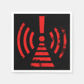 Retro Keep Back Energy Warning Symbol Serviette (Vorderseite)