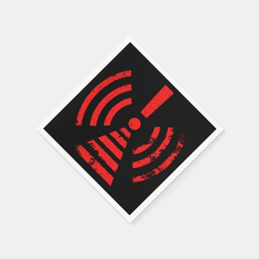 Retro Keep Back Energy Warning Symbol Serviette (Ecke)