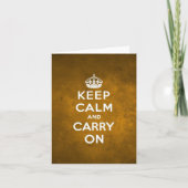 Retro Keep Calm Karte (Vorderseite)