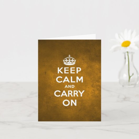 Retro Keep Calm Karte (Kleine Pflanze)