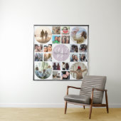 Retro Keepake Family Erinnerungen 20 FotoCollage Wandteppich (Beispiel)