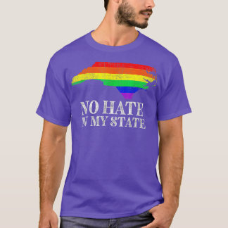 Retro Kein Hass in meinem Staat Rainbow North Cali T-Shirt