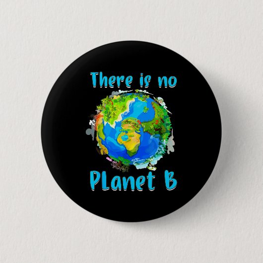 Retro Kein Planet Klimawandel Erde B Natur retten Button (Vorderseite)