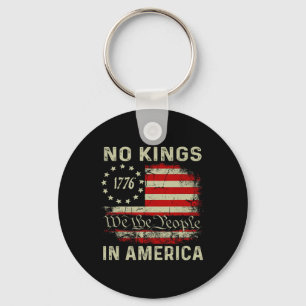 Retro keine Könige in Amerika Fahne USA Wir Mensch Schlüsselanhänger