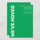 Retro Kelly Green Minimalistisch Moving Ankündigung (Vorne/Hinten)