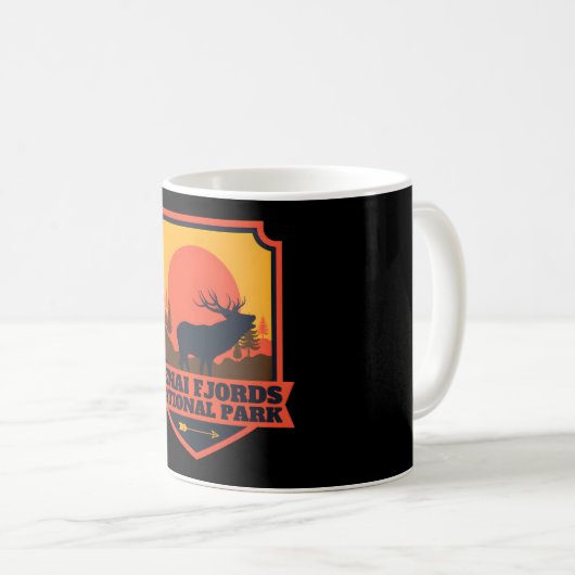 Retro kenai fjords � Geist der Berge Kaffeetasse (VorderseiteRechts)