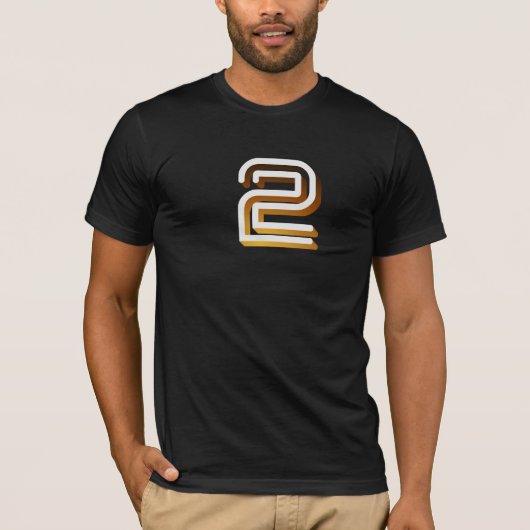 Retro Kennzeichnungs-Logo des Fernsehen BBC2 T-Shirt (Vorderseite)