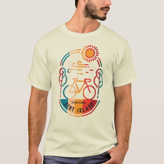 Retro Kent Island Radweg T-Shirt (Vorderseite)