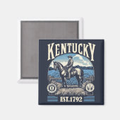 Retro Kentucky Magnet (Vorderseite/Rückseite)