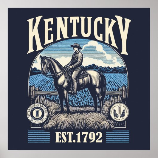 Retro Kentucky Poster (Vorne)