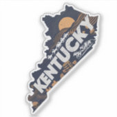 Retro Kentucky Staat Aufkleber (Vorderseite)
