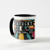 Retro Kentucky Staat. Tasse (Vorderseite Links)