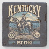 Retro Kentucky Steinuntersetzer (Vorderseite)