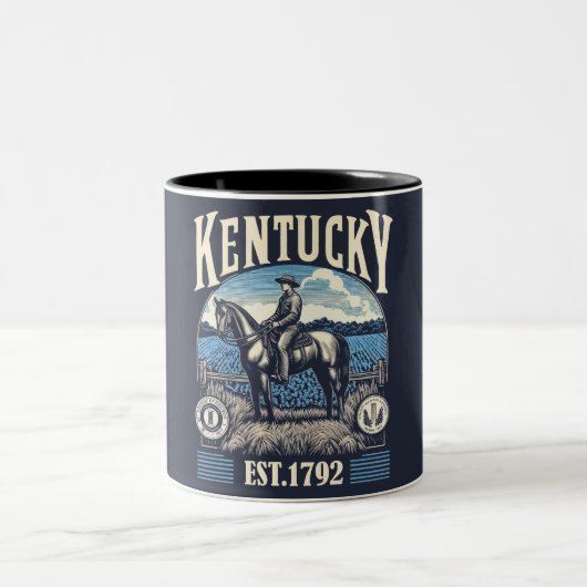 Retro Kentucky Zweifarbige Tasse (Mittel)