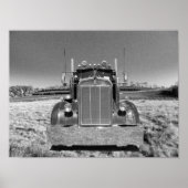Retro Kenworth Frontal (bearbeiten #1) Poster (Vorne)