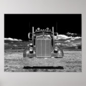 Retro Kenworth Frontal (bearbeiten #2) Poster (Vorne)