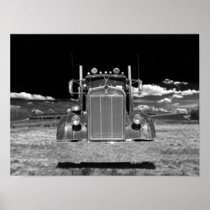 Retro Kenworth Stirnseite (redigieren Sie #2) Poster