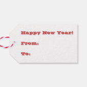 Retro-Keramik Weihnachtsbaum Geschenkanhänger (Rückseite Horizontal)