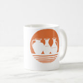 Retro-Keramikvasen-Töpferei Kaffeetasse (VorderseiteRechts)