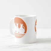Retro-Keramikvasen-Töpferei Kaffeetasse (Vorderseite Links)