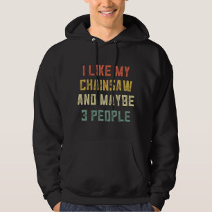 Retro-Kettensäge für Männer Forstgeräte Baumscherg Hoodie