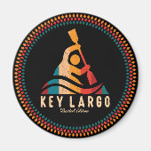 Retro Key Largo Kayaking Magnet (Vorne)