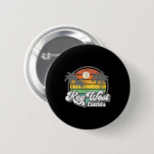 Retro Key West Florida Keys 70er Strand Urlaub Button (Vorne & Hinten)