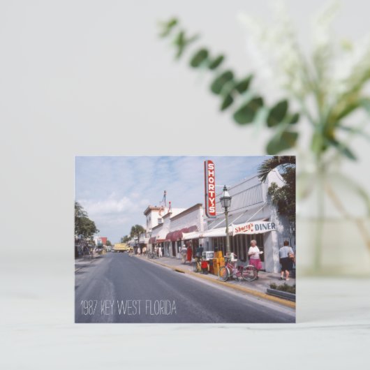 Retro Key West Florida Postkarte (Stehend Vorderseite)