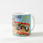 Retro Key West Gruß Kaffeetasse (VorderseiteRechts)