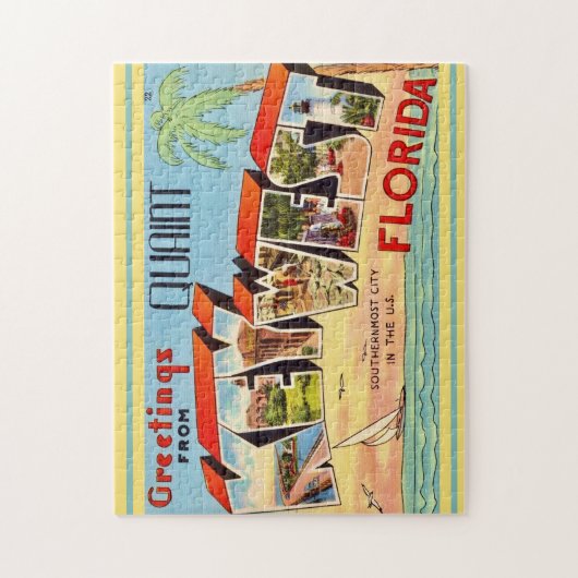 Retro Key West Gruß Puzzle (Vertikal)