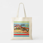 Retro Key West Postkarten-Tasche Tragetasche (Rückseite)