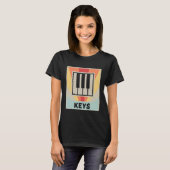 Retro KEYS Synthesizer-Tastatur T-Shirt (Vorne ganz)