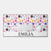 Retro-KI-Raum Schreibtischunterlage (Tastatur & Maus)