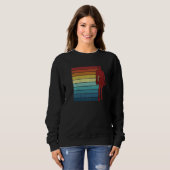 Retro Kickboxer Boxer Thai Boxer Fist Fighter Boxe Sweatshirt (Vorne ganz)