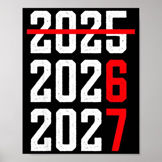 Retro Kids Funny Happy New Year 2026 2027 67 Meme  Poster (Vorne)