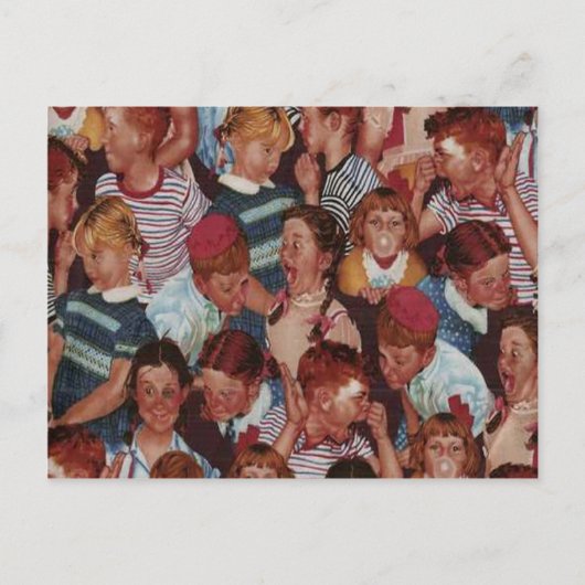 Retro Kids Postkarte (Vorderseite)