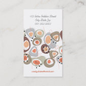 Retro Kiesel-Lava formt Strand-Muster-starken Spaß Visitenkarte (Rückseite)