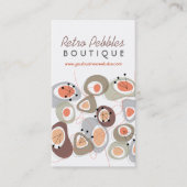 Retro Kiesel-Lava formt Strand-Muster-starken Spaß Visitenkarte (Vorderseite)