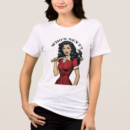 Retro-Killer-Hausfrau „Wer ist der Nächste?“  T-Sh Tri-Blend Shirt