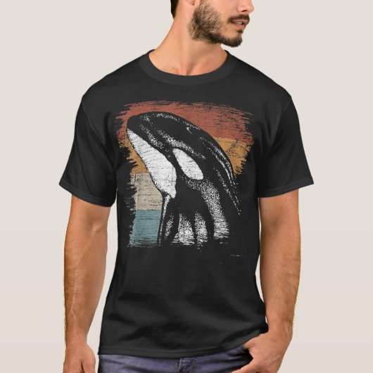 Retro Killer Whale T-Shirt (Vorderseite)