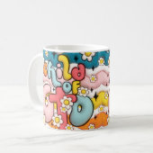 Retro Kind Gottes 3D aufgeblasene Puffe Kaffeetasse (Vorderseite Links)