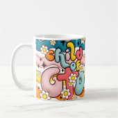 Retro Kind Gottes 3D aufgeblasene Puffe Kaffeetasse (Links)