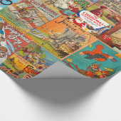 RETRO-KINDERBÜCHER-BÜCHER GESCHENKPAPIER (Ecke)